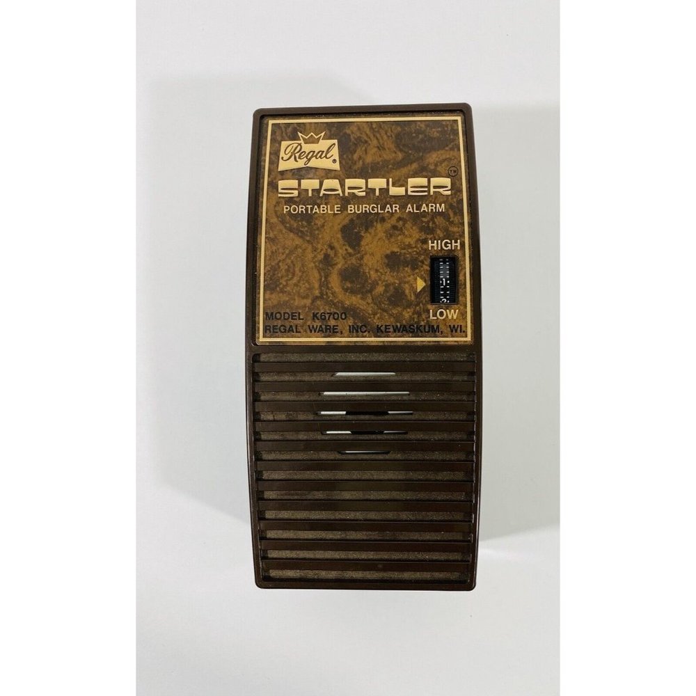 Vintage Regal Startler Portable Electronic Burglar Alarm Doorknob Retro Works